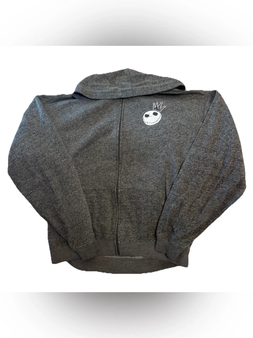 Disney Parks Nightmare Before Christmas King Jack Gray Full Zip Hoodie Kids S
